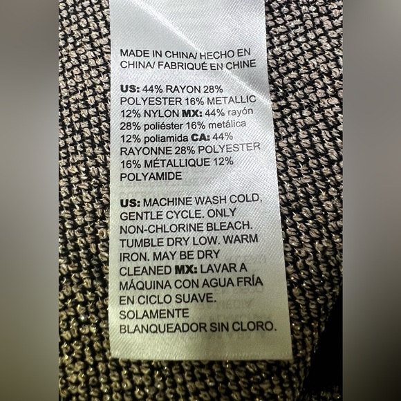 Chico's Double Espresso Python-Print Tie Neck Sweater Size Medium, Chico's 1 - Picture 9 of 14